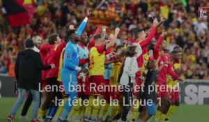 Le RC Lens bat Rennes et prend la tête de la Ligue 1