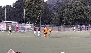 P1 - Messancy-Gouvy - 27 août 2022 - Premier tournant du match : Etienne Poncin arrête le penalty tiré par William Delvaux.