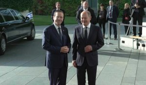 Berlin: le chancelier allemand Scholz accueille le président israélien Herzog à la chancellerie