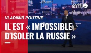 VIDÉO. Pour Vladimir Poutine, il est « impossible d'isoler la Russie »