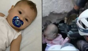 Jordanie: un bébé miraculé au milieu des gravats d'un immeuble effondré