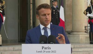 "Le nucléaire ne doit pas être un objet de la guerre" (Macron)