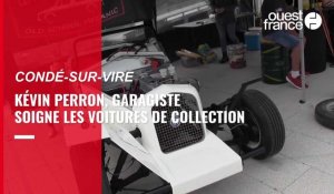 A la concentration de Condé-sur-Vire, Kévin Perron garagiste spécialisé en voitures de collection
