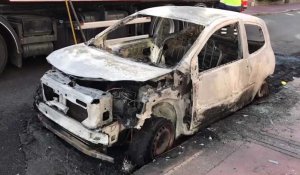 Feu de voiture à calais nord