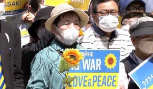 Une manifestation contre la guerre en Ukraine à Hiroshima