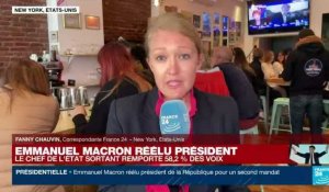 Macron réélu président : des Français soulagés à New York