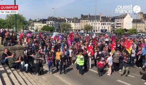 VIDÉO. À Quimper, plus de 600 personnes participent au défilé du 1er mai
