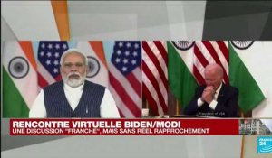 Rencontre virtuelle Biden/Modi : une position "franche" mais sans réel rapprochement