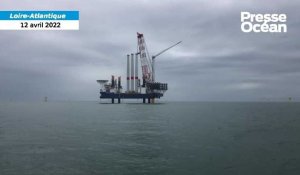 VIDÉO. Saint-Nazaire : la première éolienne en mer presqu’au complet