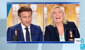 Rare moment de complicité et d’autodérision entre Marine Le Pen et Emmanuel Macron : “On est beaucoup plus disciplinés qu’il y a 5 ans !”