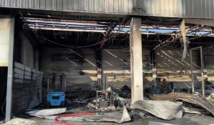 Incendie à la zone industrielle de l'Alouette  de Liévin