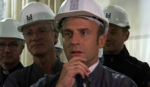 Trois après l'incendie, Emmanuel Macron sur le chantier de Notre-Dame de Paris