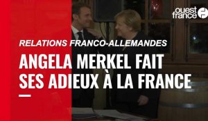 VIDÉO. « Merci infiniment chère Angela » : Emmanuel Macron fait ses adieux à Merkel