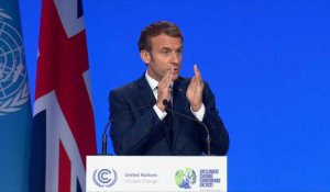 COP26: Macron appelle les "plus gros émetteurs" à rehausser leurs objectifs