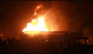 Incendie après l'explosion d'un camion-citerne en Sierra Leone
