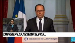 Procès du 13-Novembre : "Ce témoignage, je le dois aux victimes", déclare François Hollande