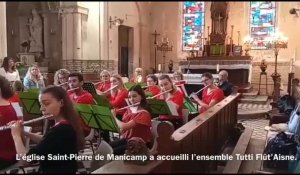 Concert à l'église de Manicamp par l'ensemble Tutti Flût'Aisne