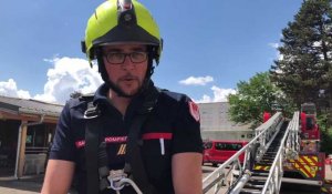 La grande échelle des pompiers d'Annecy expliquée par le sergent-chef Affani