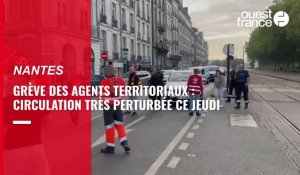 VIDÉO. Grève des agents territoriaux à Nantes : circulation très perturbée ce jeudi 9 juin