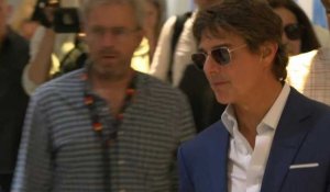 Cannes: l'acteur américain Tom Cruise arrive au palais des festivals