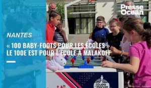 VIDÉO. La 100e baby-foot pour l'école Jean-Moulin à Nantes