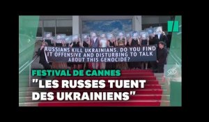 Festival de Cannes: une banderole dénonce la guerre en Ukraine