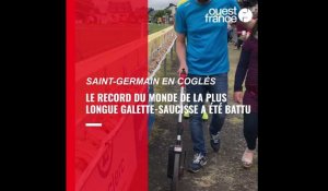 VIDÉO. Saint-Germain-en-Coglès bat le record du monde de la plus longue galette-saucisse vidéo