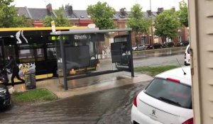 Inondation boulevard de Bapaume à Amiens