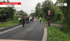 VIDEO. 78e anniversaire du Débarquement. A Gonneville-en-Auge, sur la trace des héros du D-Day, en hommage au 9e bataillon de parachutistes britanniques