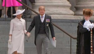 Jubilé de la reine Elizabeth II : Harry et Meghan quittent la cathédrale Saint-Paul