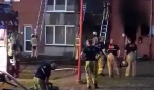 Un riverain a filmé les pompiers en action durant l'incendie à Quaregnon