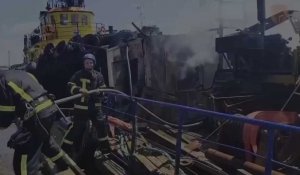 Ukraine: Bombardements sur le port d'Odessa, au lendemain d'un accord sur les exportations de céréales