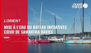 VIDÉO. Voile : mise à l'eau du nouvel Imoca de Samantha Davies à Lorient 