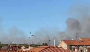 L'incendie entre Calce et le Col de la Dona