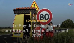 Le Puy-de-Dôme revient aux 90 km/h à partir du 1er août 2022