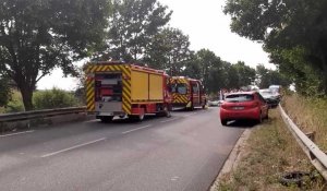 D916 : un accident de la route à Burbure