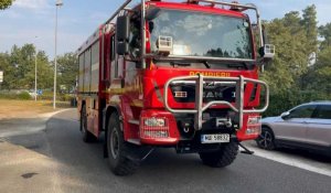 Incendie en Gironde: arrivée des pompiers roumains en renfort