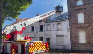 Maison incendiée à Anzin