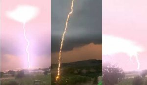 Orages dans l'Hérault : l'impressionnante vidéo de la foudre qui s'abat à quelques mètres d'une viticultrice