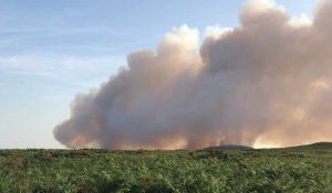 VIDÉO. Les panaches de fumées de l'incendie dans les monts d'Arrée visibles de Plounéour-Ménez