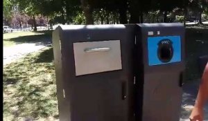 Les poubelles rigolotes TIBI au parc Astrid Charleroi