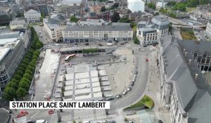 Le chantier du tram de Liège et la future ligne vus du ciel par drone 