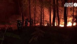 A Erdeven, 108 pompiers mobilisés contre le feu