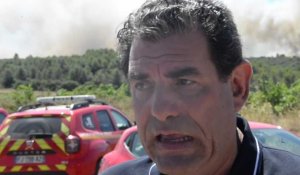 Jean-François Soto maire de Gignac. Incendie