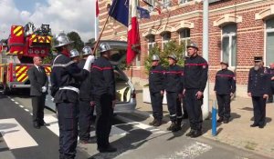 Les pompiers, le personnel de la mairie et des habitants ont rendu hommage à Cécile Gallez