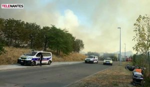 Nantes : un feu s'est déclaré vers la prairie de Mauves
