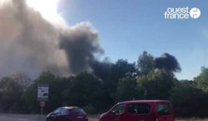 VIDEO. Un incendie dans un campement à Nantes