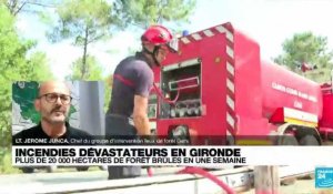Incendies en Gironde : plus de 20 000 hectares de forêt brûlés en une semaine