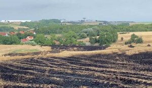 Boulonnais: retour sur les champs brûlés au lendemain d'une série d'incendies