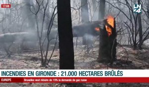Incendies en Gironde : 21.000 hectares brûlés